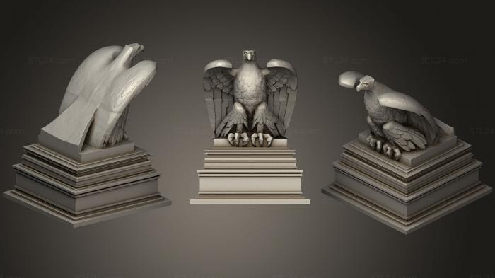 Bird figurines (falcon, STKB_0170) 3D models for cnc